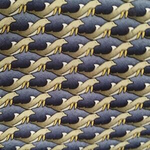 Ties To Nature Men's Imported Silk Dolphin Print Hand Sewn Blue & Gray Neck Tie